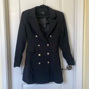 Lulus Black Dress Coat Blazer Medium NWT